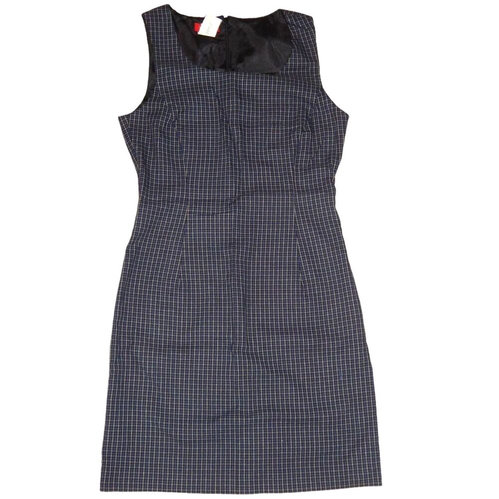 Esprit women’s small 5/6 vintage navy blue houndstooth sleeveless dress